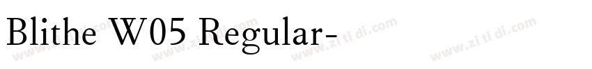 Blithe W05 Regular字体转换